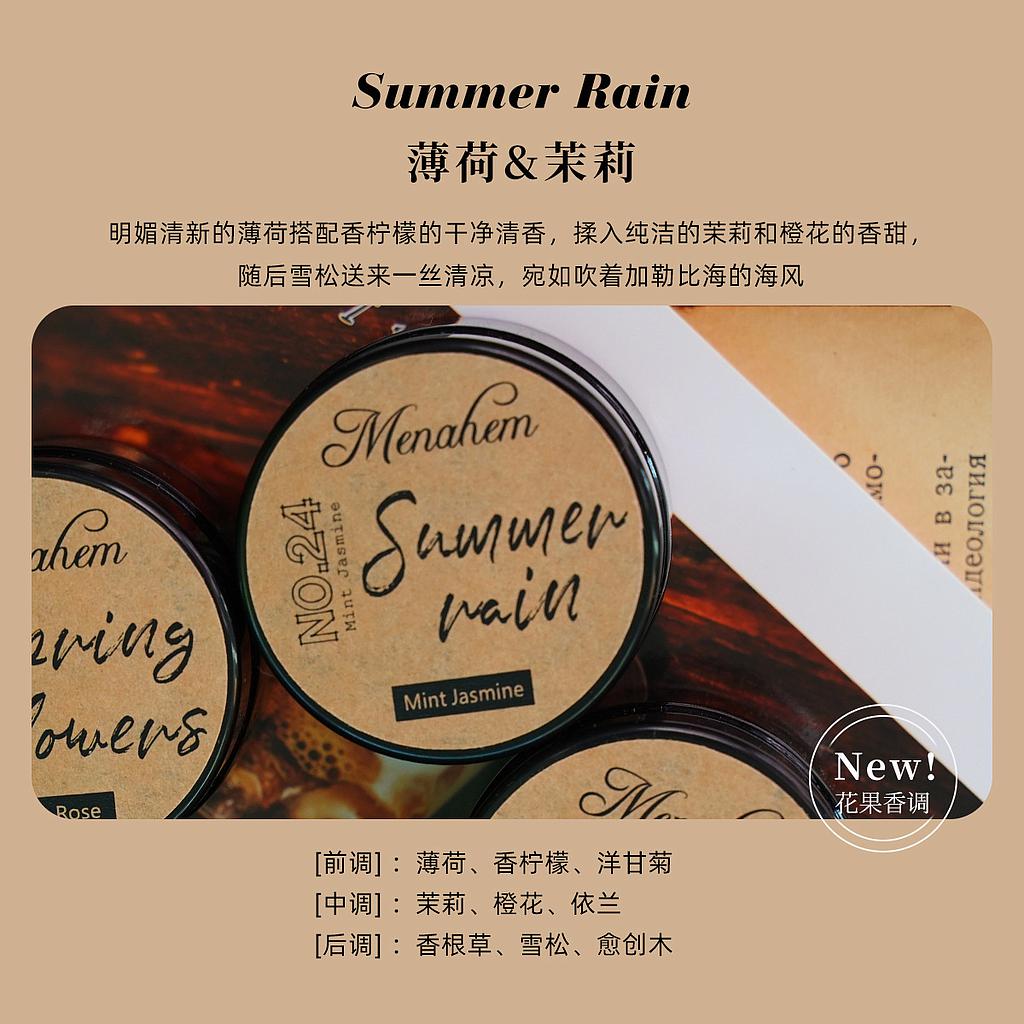 Mini Scented Candle with Glass Jar , Φ4.4*3.2cm, Summer Rain