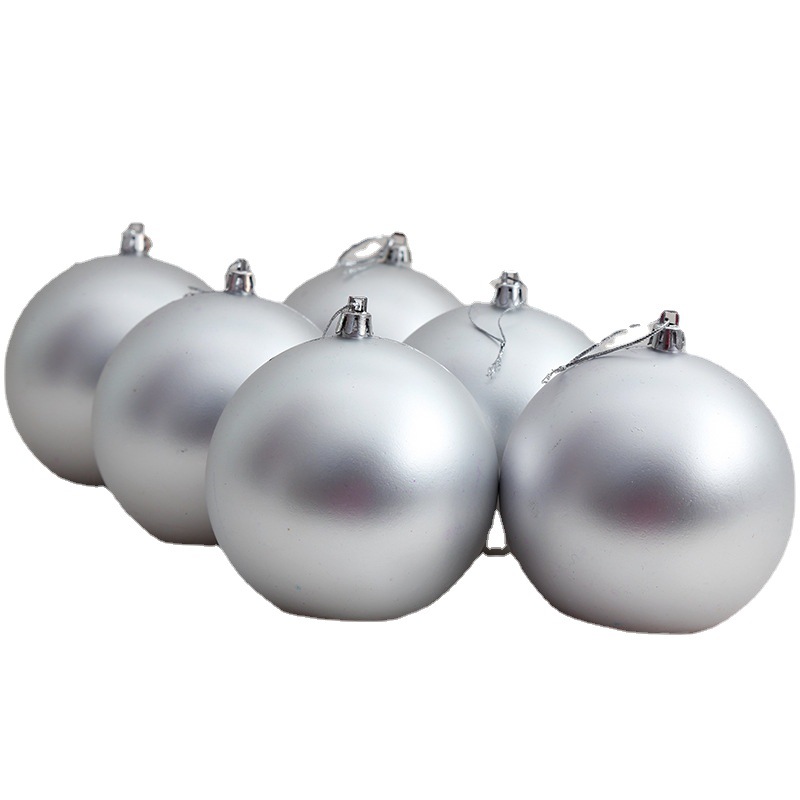 Christmas Balls, PVC, Silver, 10cm