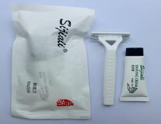 Razor-White Square Handle, High-Quality Imported Double Layer Blade, Anti-Slip Strip, 10 G Shaving Cream, New Three-Sided Packaging product image