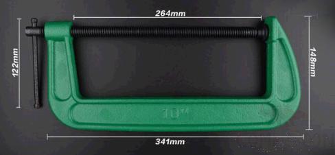 G-Clamp 10", High Carbon Steel
