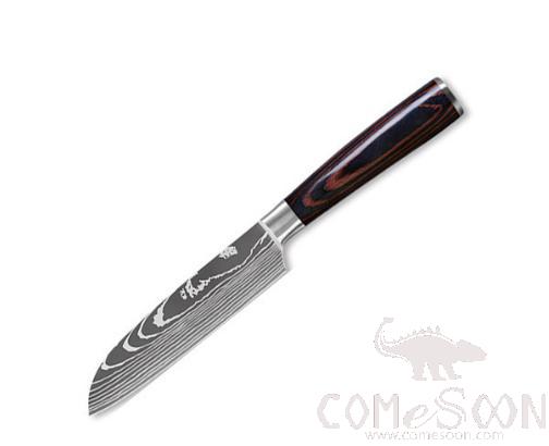 Imitate Damascus Pattern Small Sande Knife 5 inch
