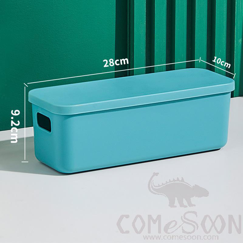 Blue Storage Box with Cover-10*28*9.2 cm, PP