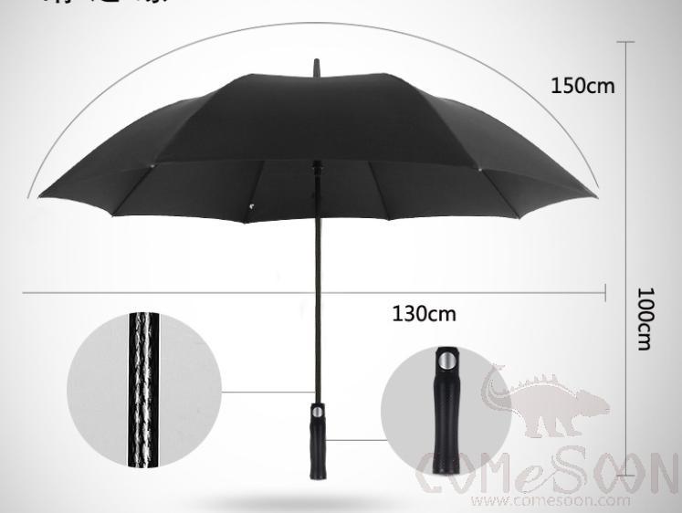Umbrella, D130cm*8k, Black