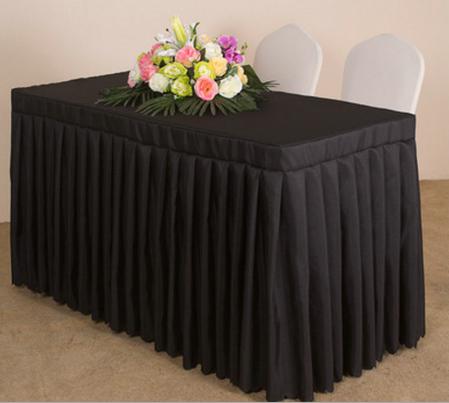 Table Skirting(150*45+ 75cm)-Black