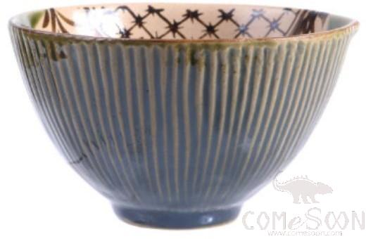 Weave Pineapple Flower Striped Bowl, 10.8*6.2cm, 200ML