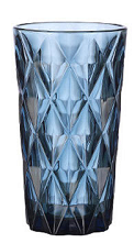Color High Mouth Cup, Blue, 380ML
