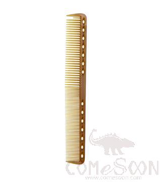 Hair Cutting Comb, Plastic, Transparent Yellow, 18.5*2.5cm