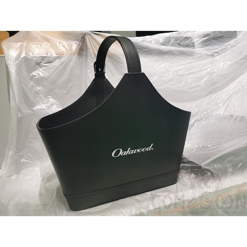Pu Basket, Black Pu Leather, Bw30*Bd8*H20*Tw40