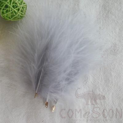 Full Velvet Turkey Feathers with Clip Fasteners, Ø10-12 cm