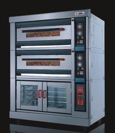 Electric 2 Deck 4 Trays Food Oven+ 8 trays Spray proofer 1460*1230*1975mm, 20kw