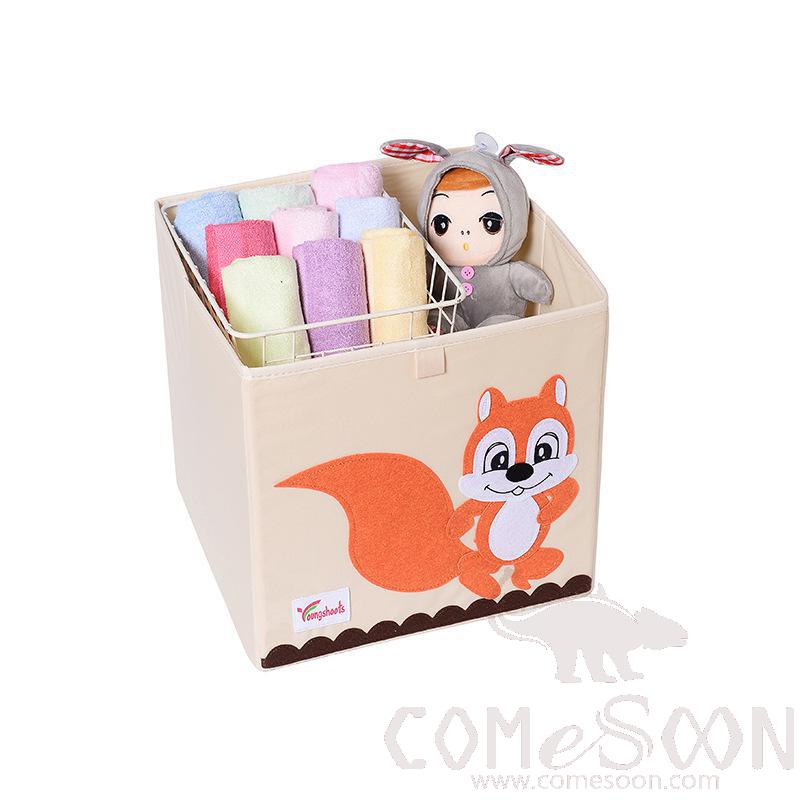 Linen Storage Basket-33*33*33cm, Waterproof Coating Canvas Linen+ Mdf Insert