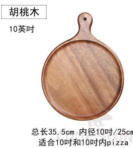 Walnut Pizza Tray, 10", L35.5cm