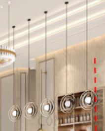 Pendant Lights, L3000*W120*H1400 mm
