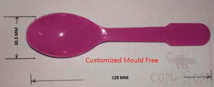 Mould Free for Customized Ice Cream Spoon 5"