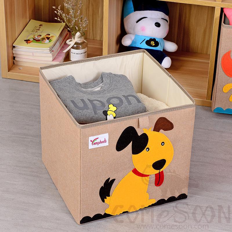 Linen Storage Basket-33*33*33cm, Waterproof Coating Canvas Linen+ Mdf Insert