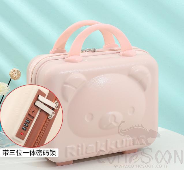 14 inch Suitcase, Pink W/password Lock