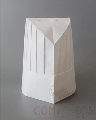 60G Non-Woven Disposable Medium High Dome Chef Hat, 28*23cm