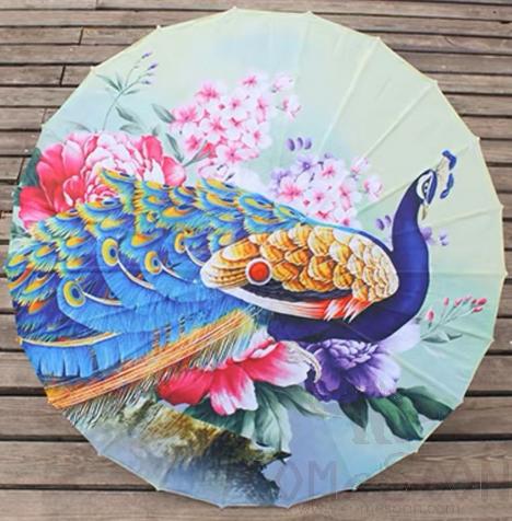 Oil Paper Umbrella, Silk Fabric, 70cm product image