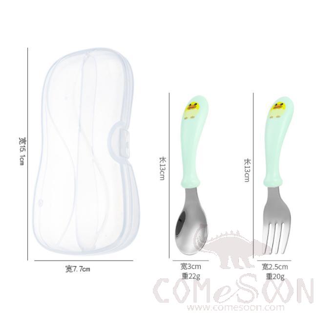 SUS 304 Fork and Spoon Set Green