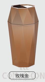 Trash Can,
Stainless Steel+ Zinc Iron, 38*38*80cm, Dustbins