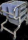 Welded Reinforced Thickened Square Tube 5-Drawer Collection Trolley Cart, 201 Ss, 895x480x910mm