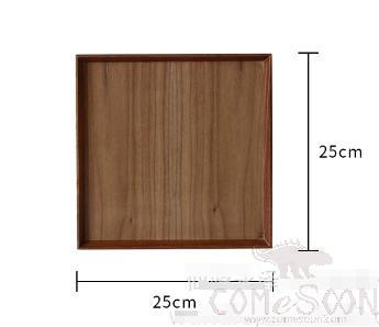 Square Serving Tray, Black Walnut, L25*W25cm