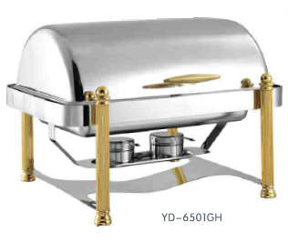 6501 Series-Rectangle  Chafng Dish W/ Golden Feet product image