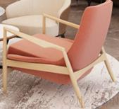 Lobby (Table for 4) Armchair-2, W80*D82*H92-Ah61-Sh40 cm