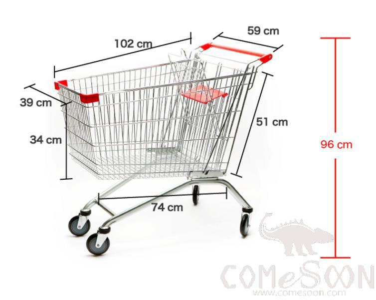 Supermarket Trolley, 1020*590*960mm, 150L