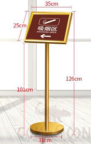 4a Vertical Oblique Sign, Titanium, L35*W31*H126cm