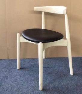Chair, Ash Wood+ Leather Mat, 530*450* 760mm
