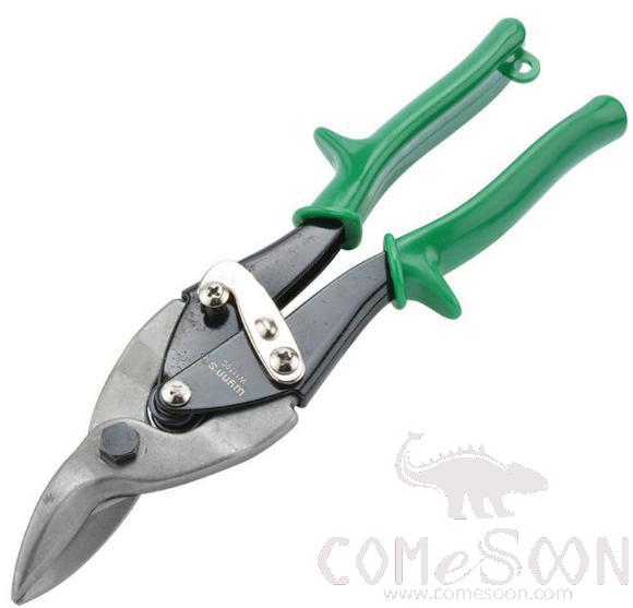 Aviation Shear 10 (Right Curved Cutting Head), High Carbon Steel+ Rubberized Handle