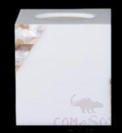 T1-Triangle Colored Square Tissue Box, Resin+ Shell, 132*132* 143 mm