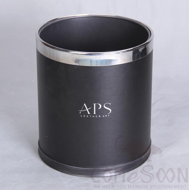 Dustbin, Black Pu Leather, 225*265mm