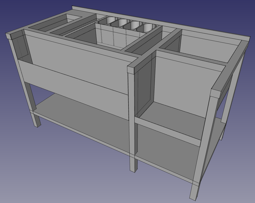 Bar-18:ss Cocktail Station with Splash Back and Under Shelf, L150*W70*H85+ 3cm
