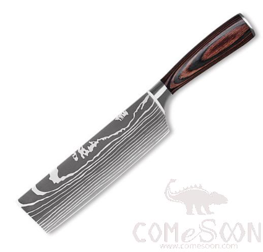 Imitate Damascus Pattern Kitchen Knife 7 inch
