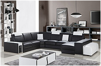 European Modern Corner Leather Living Room Sofa