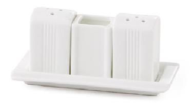 Double Line White Tableware Yyline Series- Pepper Shaker