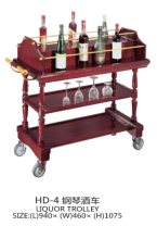Piano Wine Trolley/hotel Service Cart, L940*W460*H1075mm