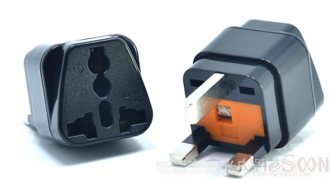 British Standard Conversion Plug, 3250w, with 13a Fuse, Black