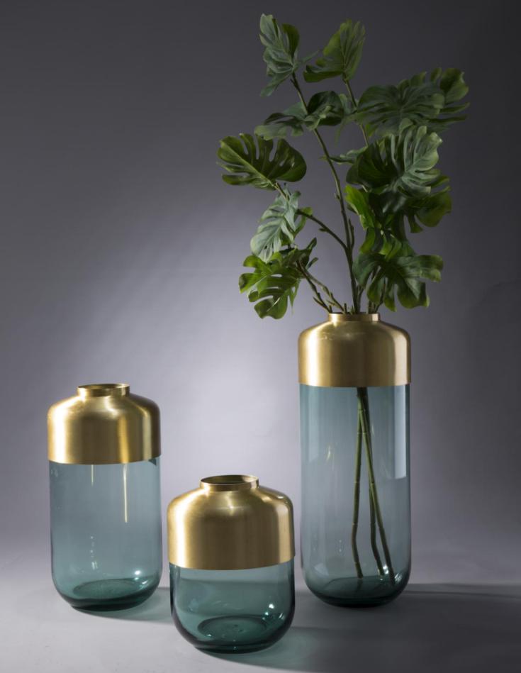 Glass Decorations/glass Vase D15*H16cm