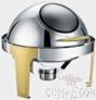 350mm Pan Round Stainless Steel Lidded Dining Chafing Dish (Partially Visible), 6L, 477*468*448mm