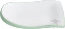 10" Two-Color Special-Shaped Plate, Light Blue and White, Mf, 254*145*47mm