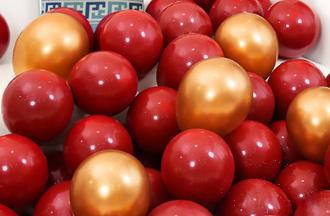 Balloons  Two Layer 60 Pcs Set 50 Red+ 10 Golden