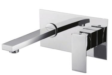 Hidden wall basin faucet-brass