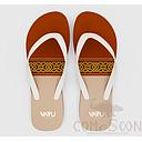 Varu Female Flip-Flops, PE Bottom+ PVC Surface, Size 33