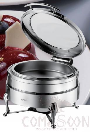 Round 30cm Glass Lid Vision Induction Chafing Dish, 6L, L440*W540*H310mm