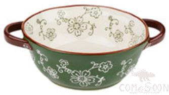 6 inch Double Ear Soup Bowl, L20*W15.5*H6.5 cm
