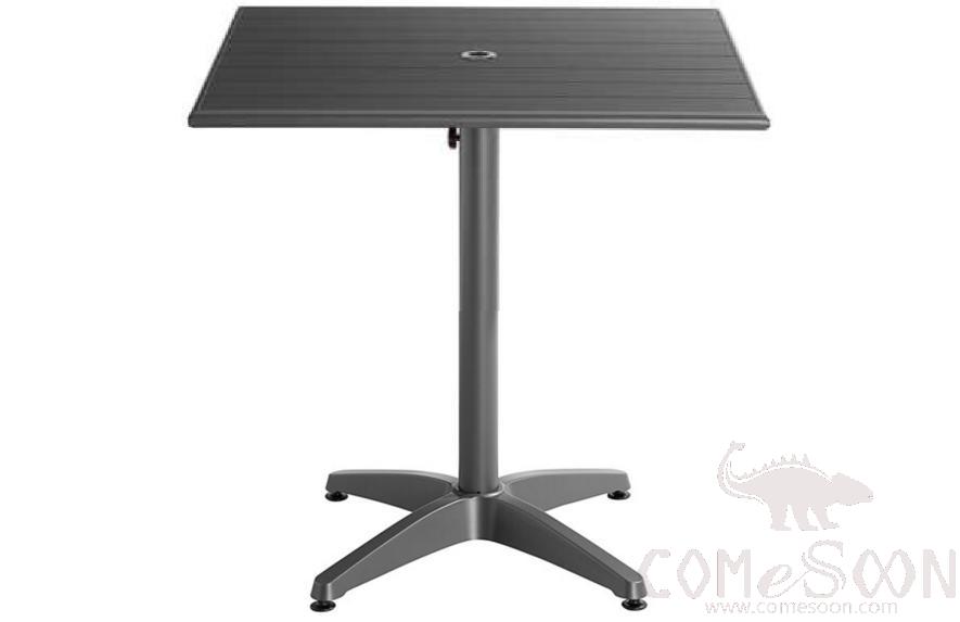 Outdoor Table, Carbon Steel+ Plastic Wood, 70*70*80cm