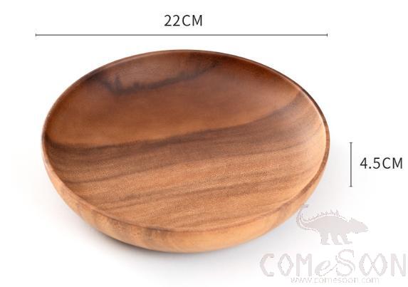 Wooden Plate Φ22*H4.5cm